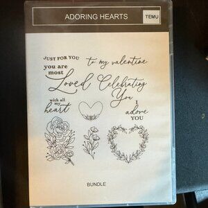 Temu Stamps and Dies Adoring Hearts